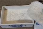 Vintage Elizabeth Arden Danube Porcelain Blue Grass Legendary Powder Box Puff