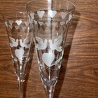 2 Forever Colony Wedding Toasting Flute  Champagne Blown Glasses 11 1 4   