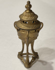 Antique French Metal Bronze Covered Incense Burner Urn Trinket Box   Lid 4 5 