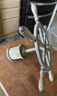 Antique Wilcox Crittenden 16  Ship Wheel 6 Spokes Wood Hub   Handles Cast Metal