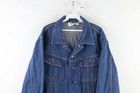 Vintage 90s Streetwear Mens 2xb Distressed Denim Jean Trucker Jacket Blue Cotton
