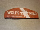 Vintage Antique Original 1940 s Wolf s Head Oil 6 3 8  Advertising Hat Gas Sign 