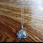 Tree Of Life Locket Silvertone Necklace