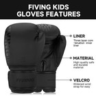Kids Boxing Gloves for Kickboxing heavy Bag 4oz-6oz 4 Colors Black 6oz