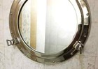 Porthole Mirror-nickel Finish Canal Boat Ship Window Wall Window Decor 24 Inches