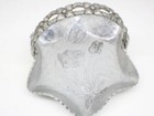 Vintage Hammered Aluminum Basket W flower   Handle By Robert Kent 429