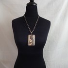 Vintage Navajo Sterling Silver Overlay Kokopelli Pendant   24  Handmade Chain