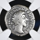 Roman Empire Marcus Aurelius Ar Silver Denarius Ad 161-180 Ngc Certified Genuine