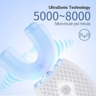 Sani White Ultrasonic Toothbrush Sparkle Glow U Shaped Teeth Whitening 360 Brite