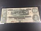 1864-t68  10 Ten Dollar Csa Confederate States Of America Note-022022-29
