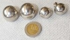 Mexico Art Deco Silver Sterling 2 Pairs Of Clip On Earrings  Signed  18 Gr 