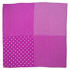 Mens Silk Handkerchief Pocket Square Berry Purple White Polka Dot Hanky 13  33cm