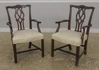 L57480  Set Of 8 Kindel Oxford Mahogany Chippendale Dining Room Chairs