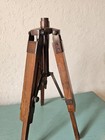 Antique Nautical Wood   Metal Telescope Tripod W optional Repurposed Candle   