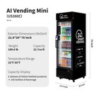 Brand New Glass Front Cold Combo  Ai Vending Machine With Card Reader  360 Mini