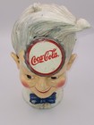 Vintage 1950s Sprite Boy Head Coca-cola Coin Bank Heavy Cast Iron Coke