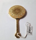 Irving Rice Handheld Mini Mirror Compact New Irice Vintage In Box Gold Gorgeous 