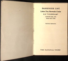 1933 Volendam Holland Amerca Line Passenger List Brochure Visiting Bermuda