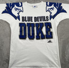 Duke Blue Devils White Shirt Adult Size Large Vintage Rare