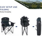 Alpha Camp Camping Chair Heavy Duty Oversize Folding Outdoor Chair W  Cup Holder