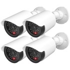 Dummy Fake Cctv Dome Camera - Indoor outdoor Security Surveillance  4 Pack  Led