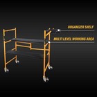 4 Ft  X 4 Ft  X 2 Ft  Mini Rolling Scaffold 500 Lb  Load Capacity With Tool Shel