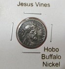 Hobo Jesus Christ Crown Of Thorns Vines Made From A Real Buffalo Nickel Signed
