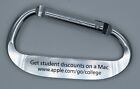 Vintage Apple Computer Logo  mac  Carabiner  New unused Apple Education Keychain