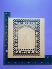 Dots Rubber Stamp Wood Mount Seasons Greetings Frame V118 Holly Berry Christmas 