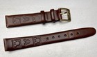 New Disney Mickey Mouse Icon Squares Watch Band Brown Leather 14mm Lugs