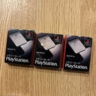 Ps1 Memory Card Scph-1020 Grey Boxed Sony Playstation Official 3 Set Lot Tested