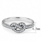 Stainless Steel Heart Eternity Knot Cz Love Wedding Engagement Promise Ring