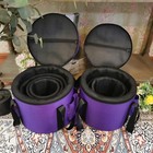 Trayaya Two Carry Case Purple Bags For 6-12 Inch Crystal Singing Bowl Set