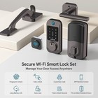 Smonet Wifi Smart Door Lock Handle Set Fingerprint Keyless Entry Digital Keypad