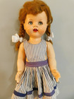 22  Ideal Saucy Walker Doll Hard Plastic Flirty Eyes Braids Vintage Clothes