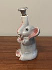 Vintage Mid 20th Century Gray  Pink And White Elephant Laundry Sprinkler Bottle