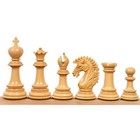 4 6  Mogul Staunton Luxury Chess Pieces Only Set -triple Weighted Bud Rose Wood