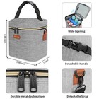 Mancro Grey Breastmilk Cooler Bag With Ice Pack  Fits 6 Baby Bottles Up To 9 Oz