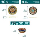 18-piece Dinnerware Sets ceramic Plates And Bowls Sets Service For 6  Bohemian