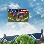 American 3x5 Double Sided Outdoor Us Military Veteran Flag With American Eagle