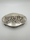 Antique 1600s Augsburg German   Hanau 800 Silver Cherub Repousse Jewelry Casket
