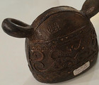 Signed Mid-late 1800s Mandalay Hka-lauk Buffalo Bell 3  X 2 5  X 1 75 