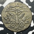 An 13  1816  Haiti 25 Centimes Lot mk368 Silver 