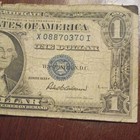 1935f  1 Silver Certificate Banknote Blue Seal Serial X08870370i