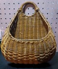 13 In Vintage Wicker Rattan Wall Basket Hanging Planter Boho Rustic Cottage-core