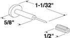 Prime-line L 5895 Window Grid Retainer Pin  Clear Plastic 1-1 16 In  