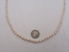 Very Nice Vintage 30  Pearl   14k Gold Necklace Lz-10
