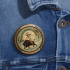 Buffalo Brewing Co Bohemian Pre-pro Beer Sacramento Ca Vintage Style Pin Button