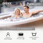 Intex Purespa 4 Person Bubble Massage Inflatable Hot Tub Spa Set  Sahara Tan