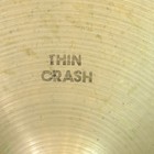Vintage Avedis Zildjian Thin Crash 16  Hollow Ink Logo 70 s Thin Stamp